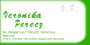 veronika perecz business card